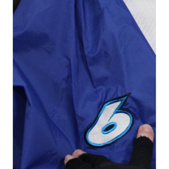 Vintage Mark Martin NASCAR Racing Pullover Windbreaker Jacket L Checkered Flag - Picture 7 of 9